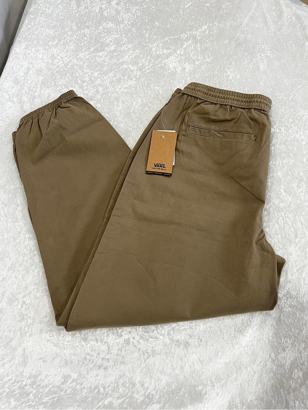Vans Chamber II Jogger Women's Elastic Waistband Khaki Size Large Cotton Blend
